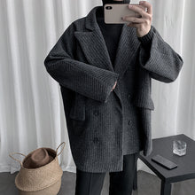 Load image into Gallery viewer, Dark Grey Vintage Loose Trench Coat
