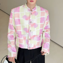 Load image into Gallery viewer, Pink Smudged Cropped Jacket
