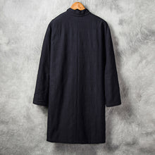 Load image into Gallery viewer, Mid-length Cotton Linen Retro Trench Coat
