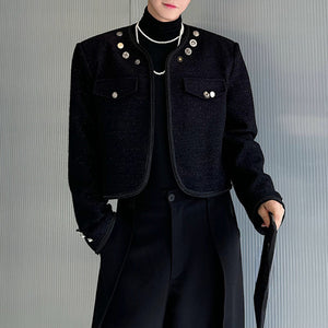 Beaded Multi-button Wool Coat