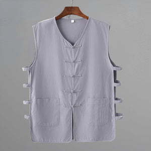 Thin Casual Cotton And Linen Vest