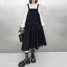 Load image into Gallery viewer, Mesh Patchwork Suspender Skirt
