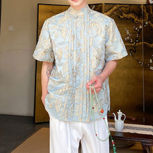 Load image into Gallery viewer, Summer Brocade Jacquard Shirt
