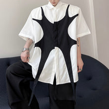 Load image into Gallery viewer, Paneled Dark Short Sleeve Shirt
