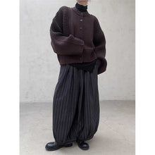 Load image into Gallery viewer, Loose Fleece Striped Wide-Leg Bloomers
