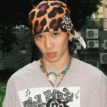 Load image into Gallery viewer, Leopard Print American Retro Street Hip-hop Headscarf
