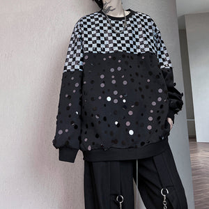 Sequin Tailored Oversized Sweatshirt