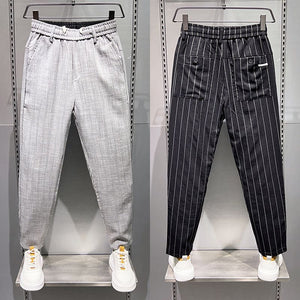 Casual Striped Straight Pants