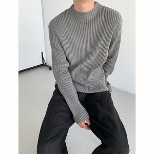 Slim Fit Half Turtleneck Base Knit Sweater