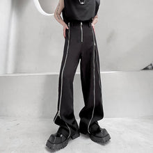 Load image into Gallery viewer, Thin Drape Slit Straight Casual Pants
