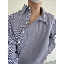 Load image into Gallery viewer, Blue Striped Loose Fit Shirt
