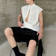 Load image into Gallery viewer, Button Cross Cutout Vest
