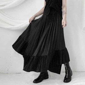 High Waist Casual Pleated Irregular Skirt