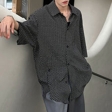 Load image into Gallery viewer, Polka Dot Bat Sleeve Short Sleeve Shirt
