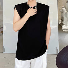 Load image into Gallery viewer, Shoulder Pads Sleeveless T-shirt
