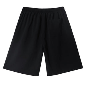 Summer Black Drawstring Loose Pants