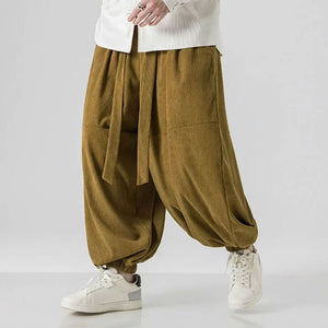 Retro Corduroy Harem Pants