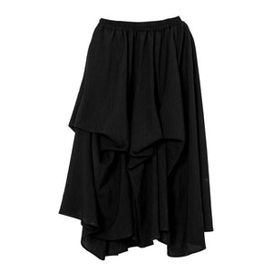 High Waist Irregular Pleated Skirt