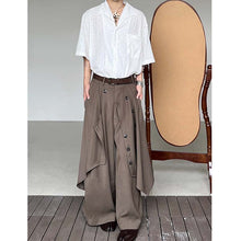 Load image into Gallery viewer, Irregular Drape Wide-Leg Trousers
