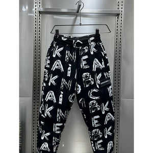 Letter Print Loose Harem Pants