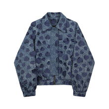 Load image into Gallery viewer, Love Jacquard Denim Jacket
