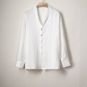 Cotton and Linen Button Casual Shirt