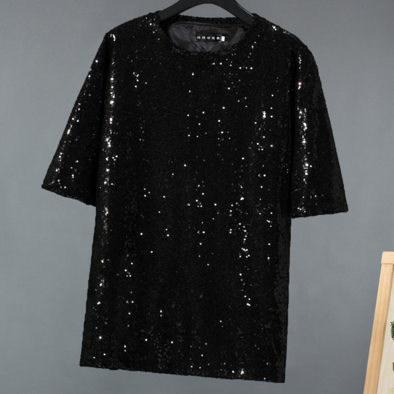 Gold Sequin Nightclub Stage T-shirt