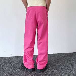 Retro Pink Denim Trousers