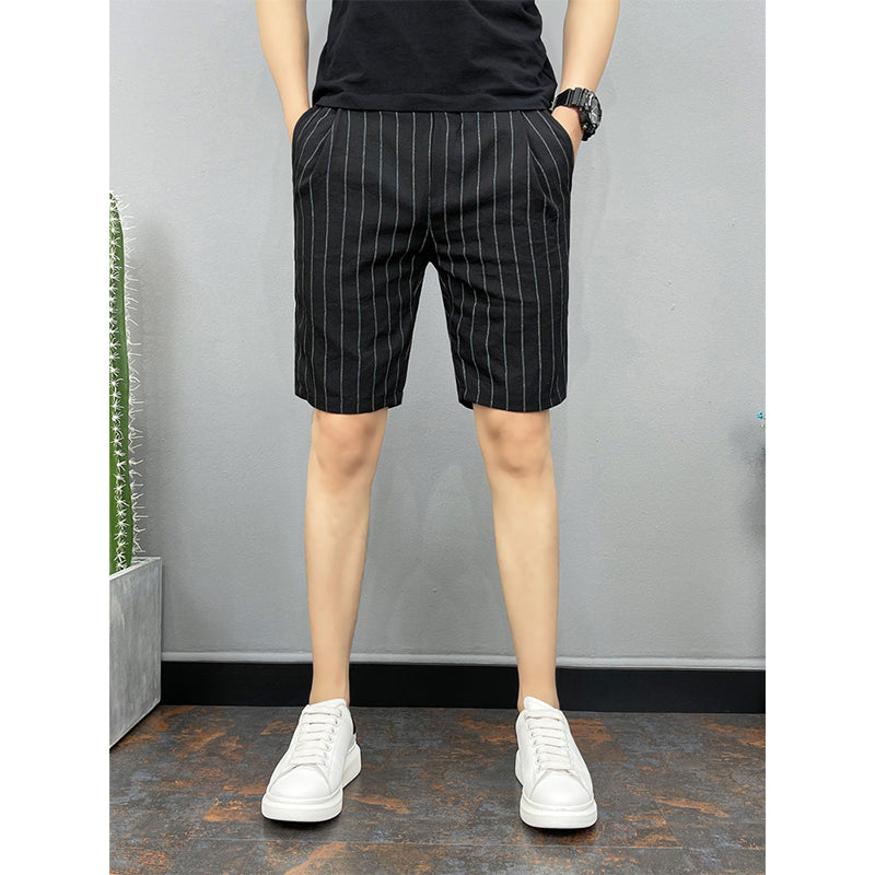 Striped Casual Slim Fit Shorts