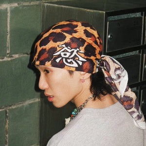 Leopard Print American Retro Street Hip-hop Headscarf