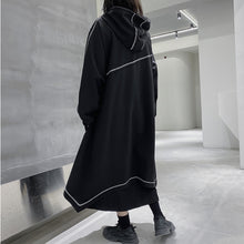 Load image into Gallery viewer, Irregular Hooded Long Sleeved Jacket
