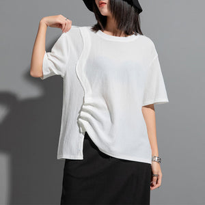 Irregular Button Casual T-shirt