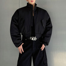 Load image into Gallery viewer, Cotton Stand Collar Thickened Cropped Coat
