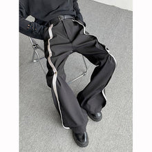 Load image into Gallery viewer, Three-dimensional Line Metal Button Casual Bootcut Pants
