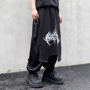 Three-dimensional Cutting Raw Edge Design Culottes