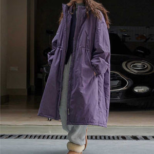 Casual Hooded Cotton Loose-fitting Long Coat