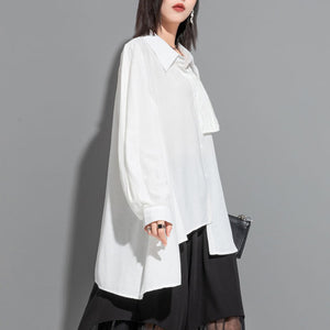 Casual Slit Cape Shirt