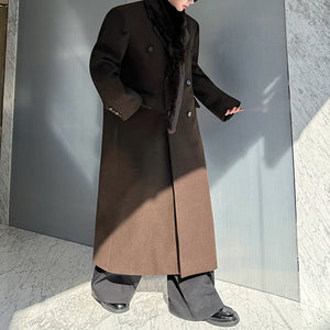 Vintage Faux Fur Belted Long Coat