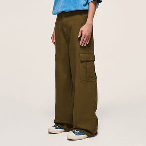 Retro Cargo Loose Wide-leg Pants