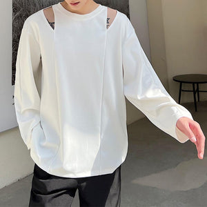 Zip Off Shoulder Long Sleeve T-Shirt