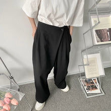 Load image into Gallery viewer, Wide Leg Asymmetric Cropped Casual Pants
