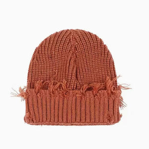 Raw Edge Knitted Hat