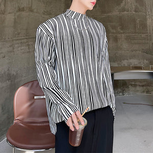 Striped Turtleneck T-Shirt