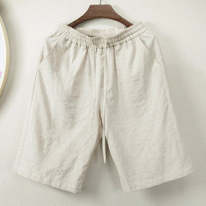 Summer Cotton Linen Loose Shorts