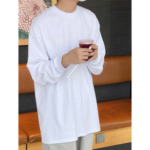 Simple Crew Neck Long Sleeve T-Shirt