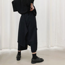 Load image into Gallery viewer, Fake Two Piece Irregular Hip Hop Cropped Culottes
