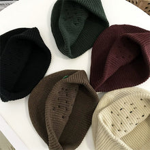 Load image into Gallery viewer, Irregular Button Trim Knitted Hat
