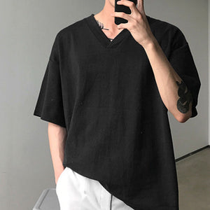 Loose V-Neck Short Sleeve T-Shirt