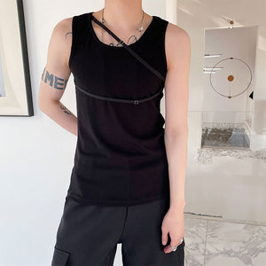 Irregular Straps Slim Fit Sleeveless Tank Top