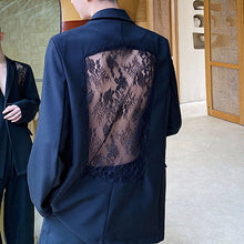 Load image into Gallery viewer, Hollow Lace Panel Prom Blazer
